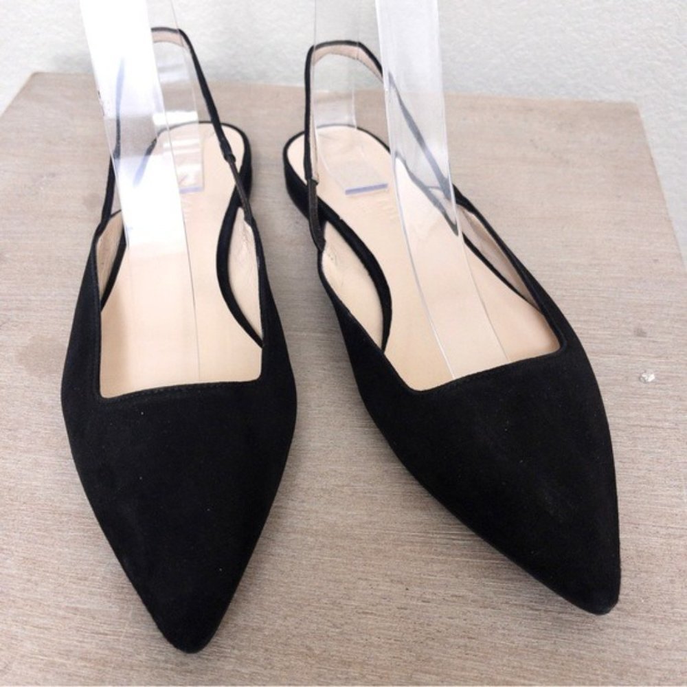 COPY - NWT Everlane The Editor Slingback 5 Black Italian Suede Leather Pointed … - Picture 6 of 12